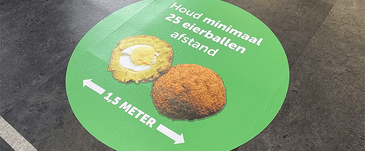 Vloersticker eierbal Vloersticker eierbal