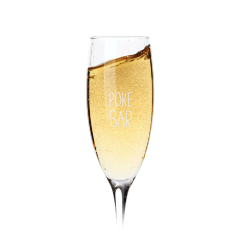Laat je eigen champagneglas graveren met logo!