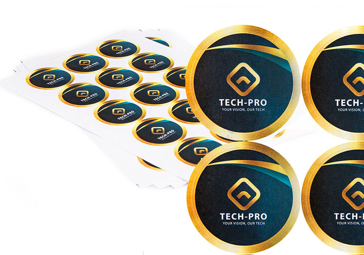 Stickervellen: stickers op vel bedrukt