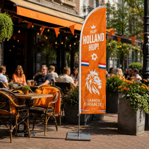 Beachflag oranje wk Beachflag oranje wk