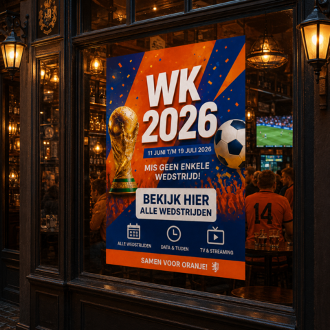 Raamsticker wk bedrukken Raamsticker wk bedrukken